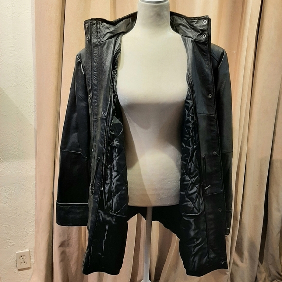 Phase Two leather Anorak coat - Picture 4 of 10